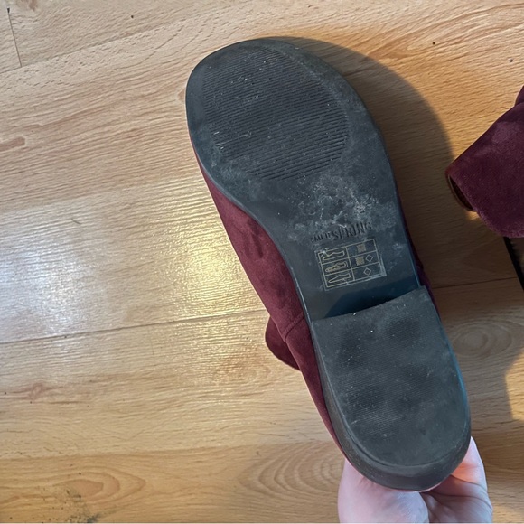 Red velvet ankle boots - Picture 5 of 7